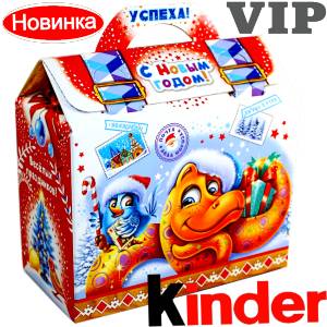 Сладкий подарок на Новый Год в жестяной упаковке весом 1200 грамм по цене 1762 руб в Мурманске