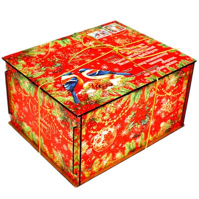 Детский подарок на Новый Год в упаковке из ЛХДФ весом 1550 грамм