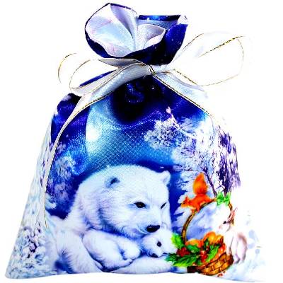 Сладкий подарок на Новый Год в мешочке весом 300 грамм