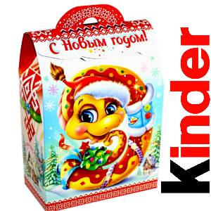 Детский подарок на Новый Год в жестяной упаковке весом 430 грамм по цене 1657 руб в Мурманске