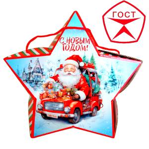 Детский подарок на Новый Год в жестяной упаковке весом 950 грамм по цене 1182 руб в Мурманске