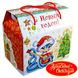 Детский новогодний подарок в картонной упаковке весом 950 грамм по цене 1108 руб в Мурманске