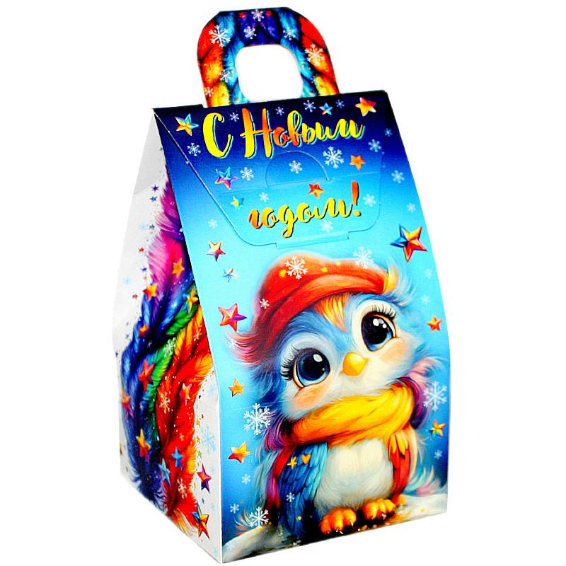Детский новогодний подарок в картонной упаковке весом 180 грамм